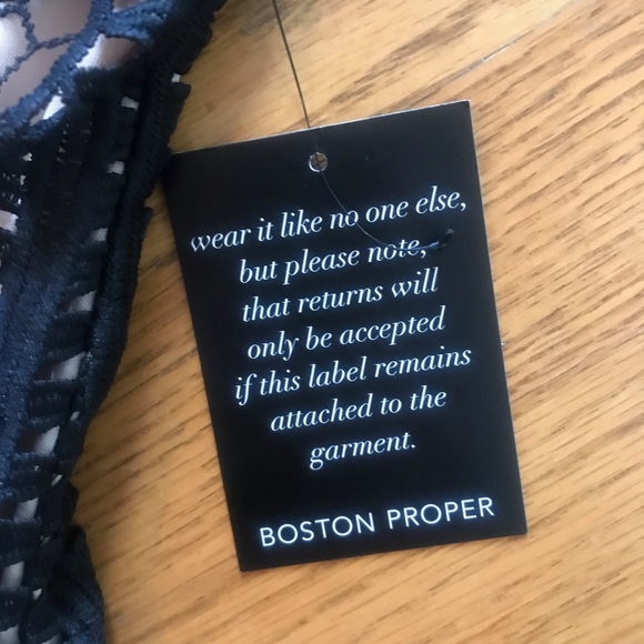 Boston Proper Black Lace Dress size 8 - Picture 3 of 4